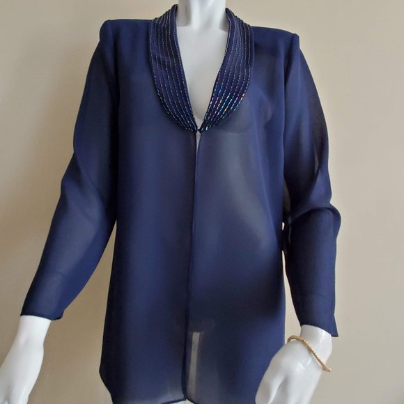 Algo Sheer Navy Blue Jacket - Picture 7 of 9